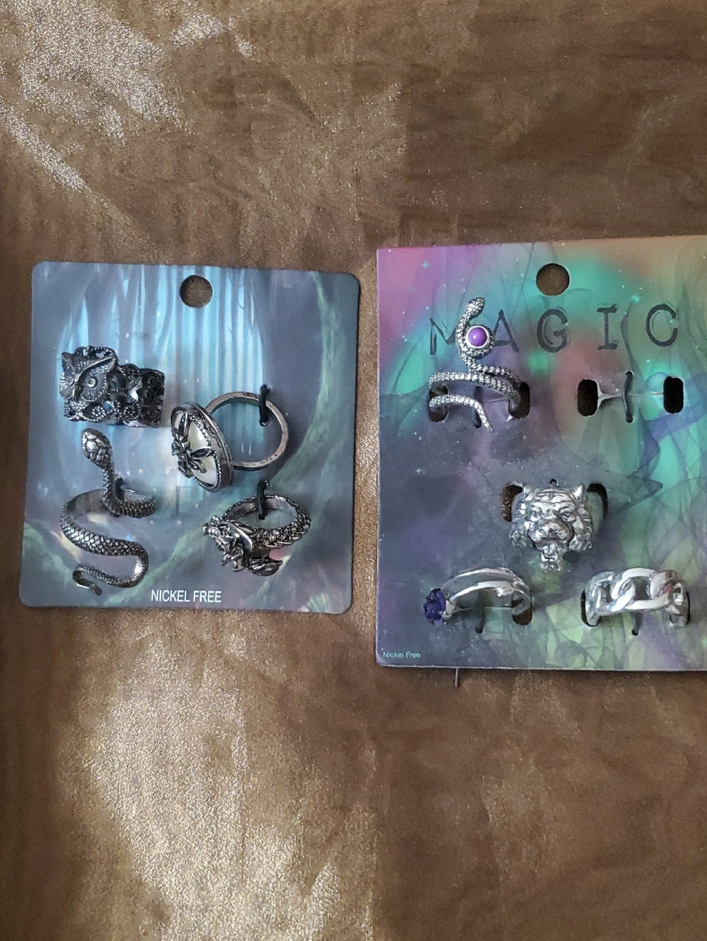 Hot Topic's Magic And Animal Ring Set *as-is* 8 Rings